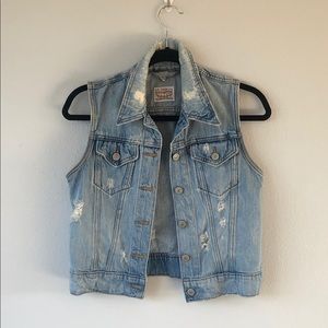 Levi’s Distressed Denim Vest